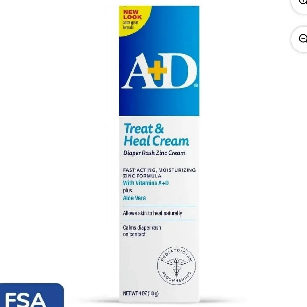 A+D Cream Baby Diaper Exp. 03/28. Baby Shower OC2